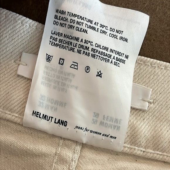 HELMUT LANG Off White Frayed Denim Shorts- 29 Women / 32 Men - Picture 4 of 8